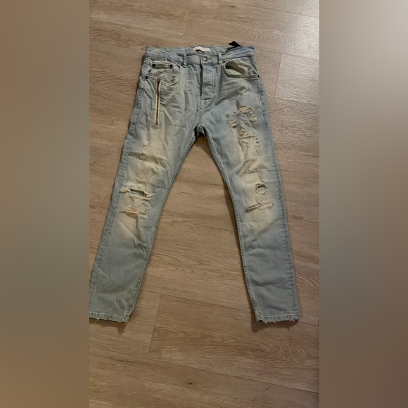 Zara Man. Aged vintage looking Jeans with Zips. - Picture 9 of 10